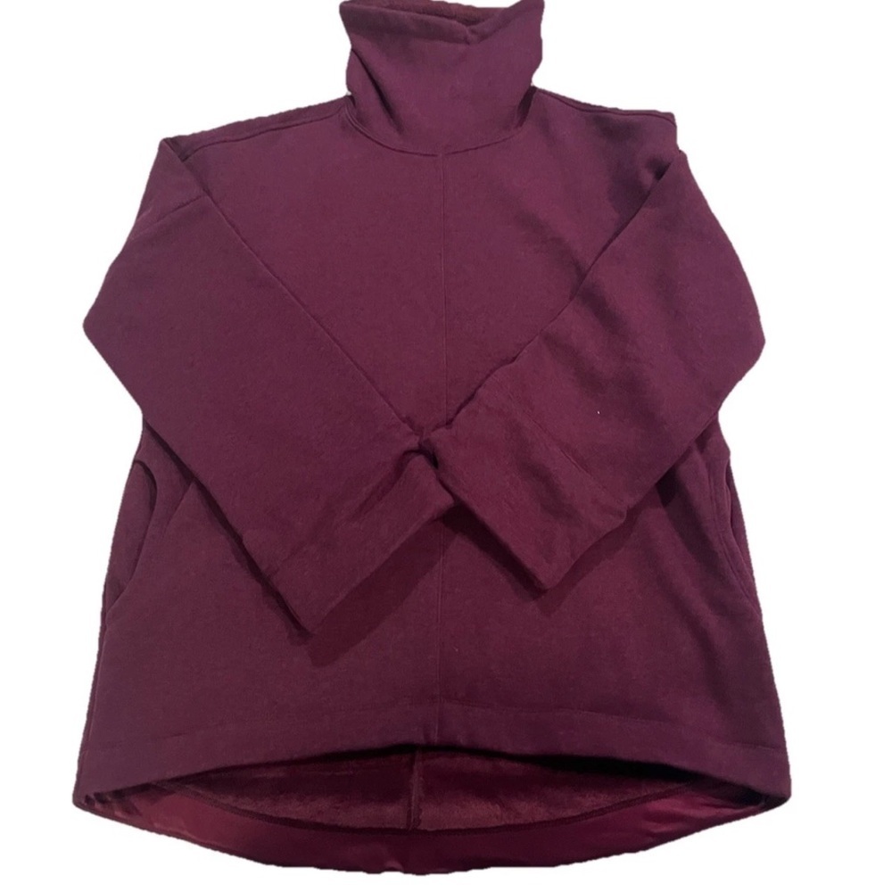 Athleta Cozy Karma Twist Neck Sweatshirt — Spiced Cabernet — Sz XS - Picture 4 of 6